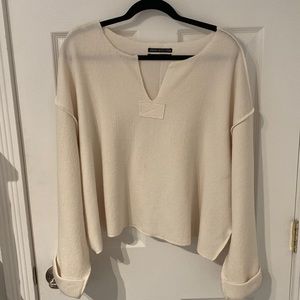 Urban Outfitters Cream Long Sleeve Shirt Size M